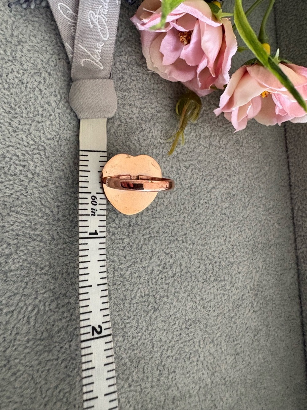 Heart-Shaped Onyx Copper Ring size 7 NWT - Picture 5 of 6